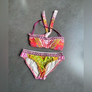 🌴 Trina Turk Pink and Green Bikini -Size 6
